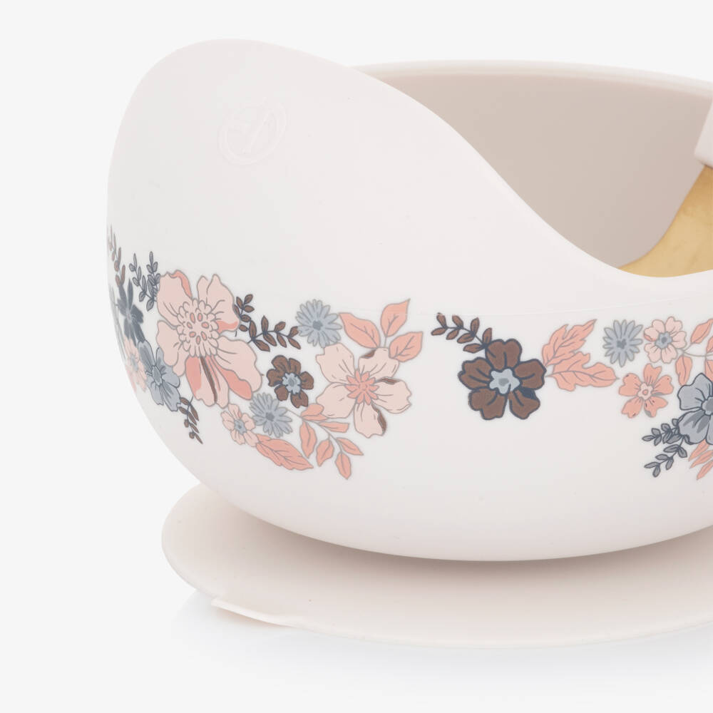 Elodie-Girls Ivory Floral Dining Set | Childrensalon Outlet