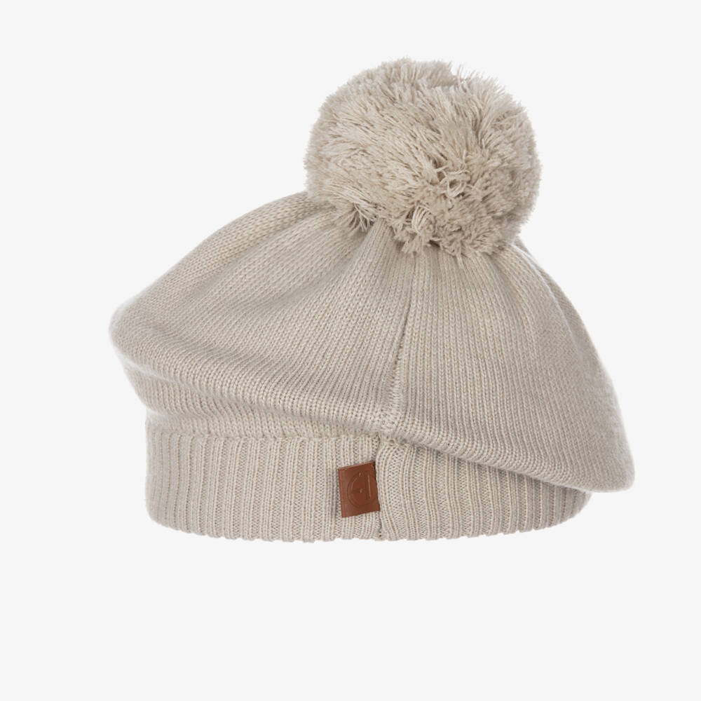 Elodie-Girls Ivory Wool Blend Beret | Childrensalon Outlet
