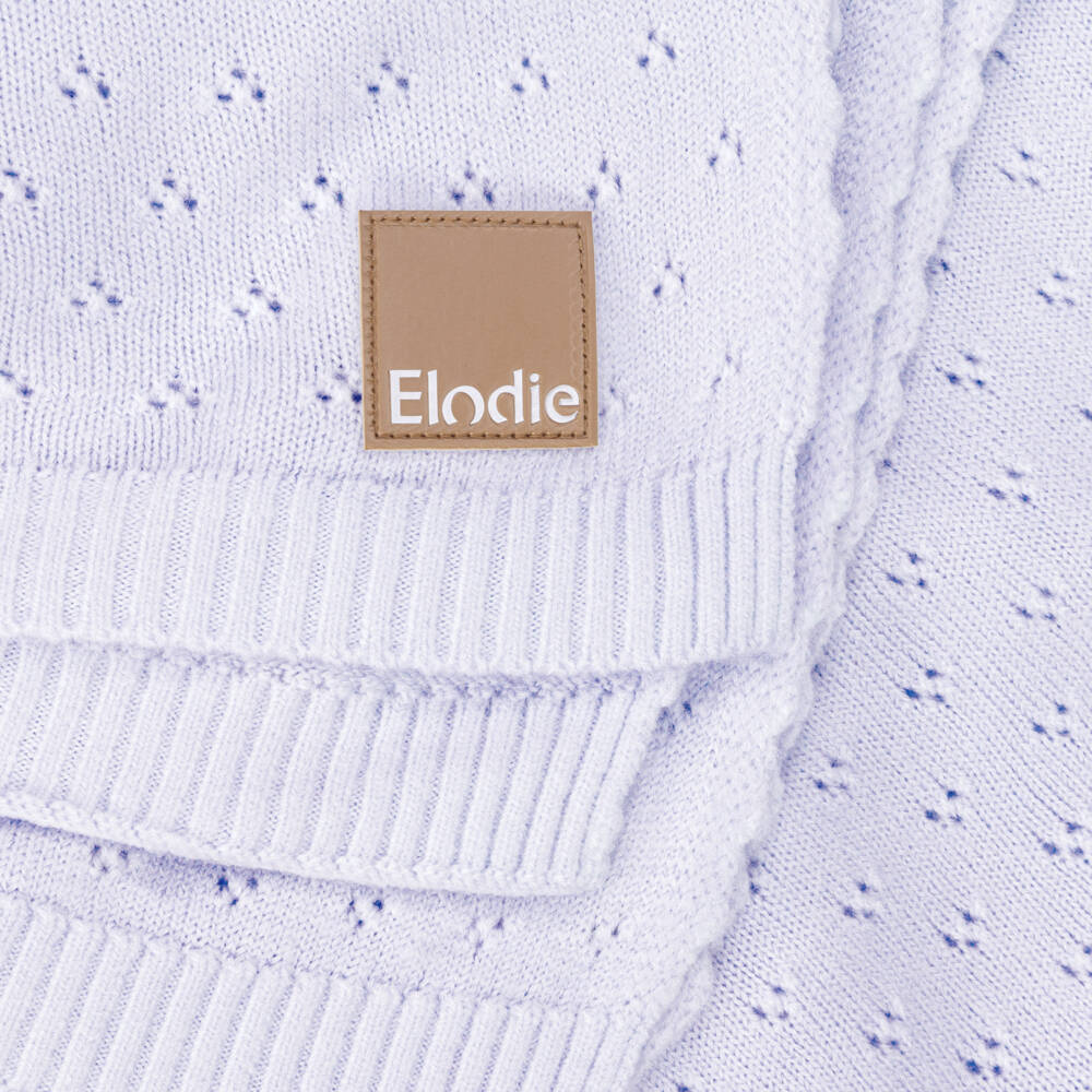 Elodie-Girls Lavender Pointelle Knit Blanket | Childrensalon Outlet