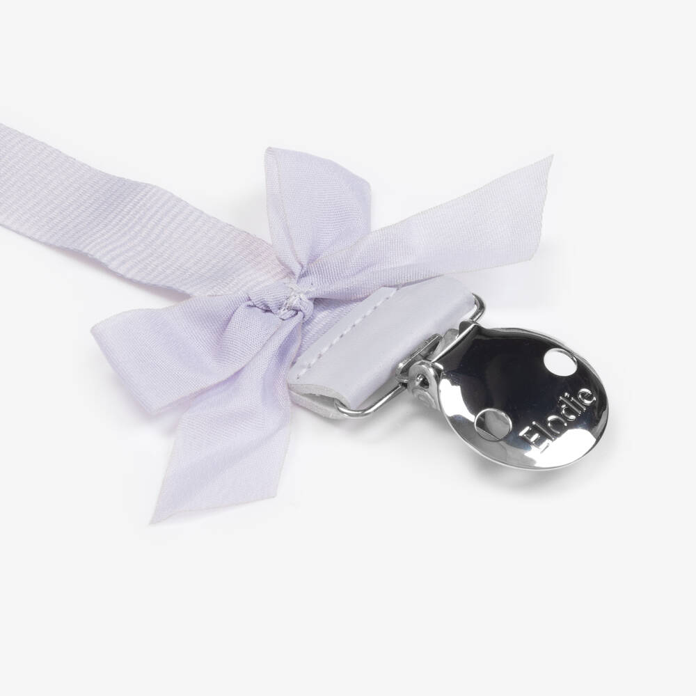 Elodie-Girls Lavender Ribbon Pacifier Holder | Childrensalon Outlet