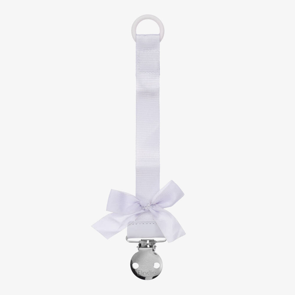 Elodie-Girls Lavender Ribbon Pacifier Holder | Childrensalon Outlet