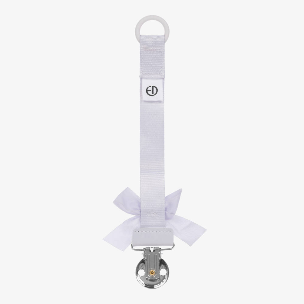 Elodie-Girls Lavender Ribbon Pacifier Holder | Childrensalon Outlet