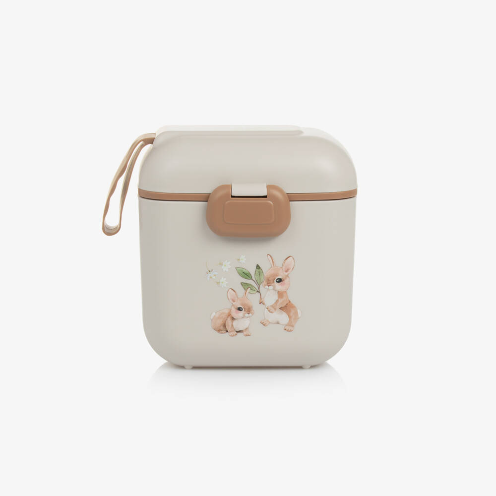 Elodie-Girls Taupe Bunny Delight Lunch Box | Childrensalon Outlet