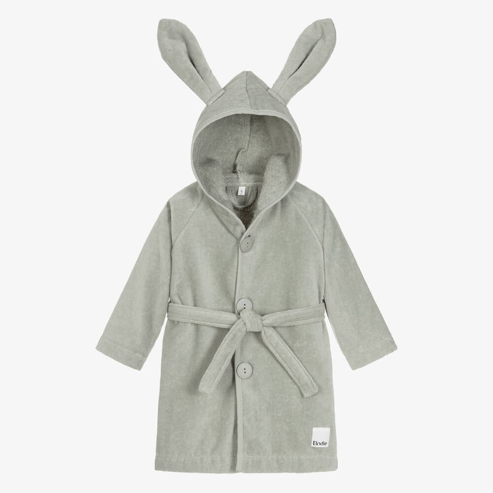 Elodie-Green Velour Rabbit Bathrobe | Childrensalon Outlet