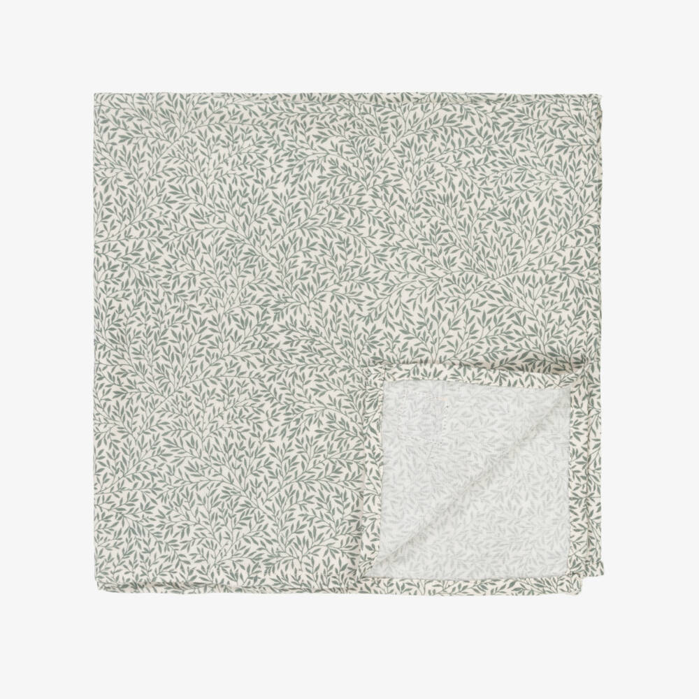 Elodie-Ivory Green Bamboo Muslin Cloth | Childrensalon Outlet