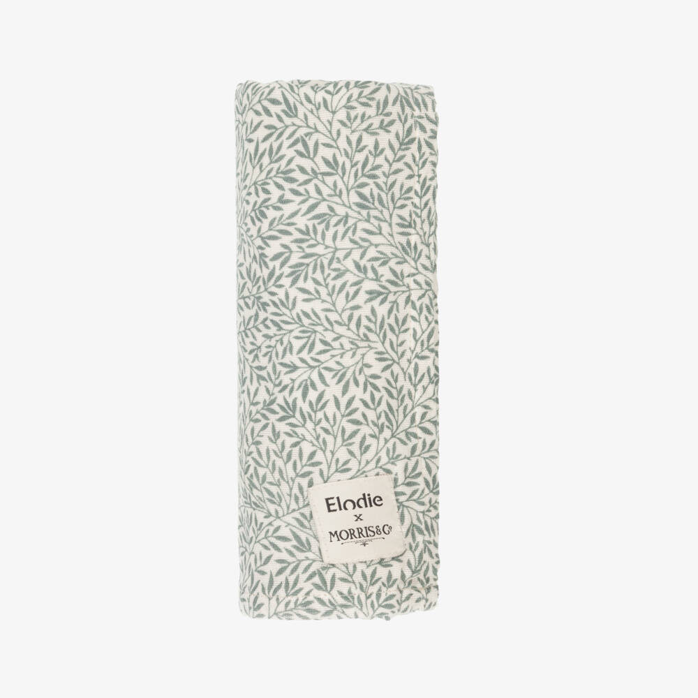 Elodie-Ivory Green Bamboo Muslin Cloth | Childrensalon Outlet