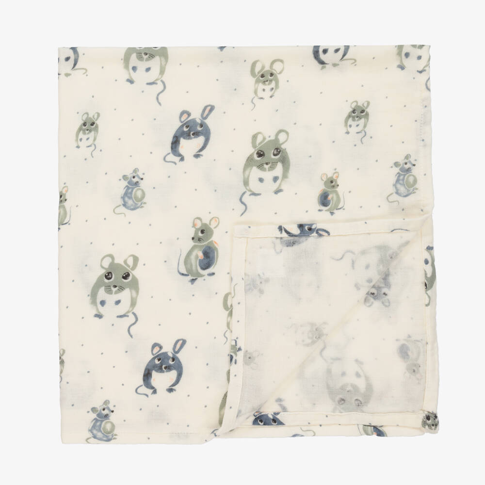 Elodie-Ivory Mouse Muslin (80cm)  | Childrensalon Outlet