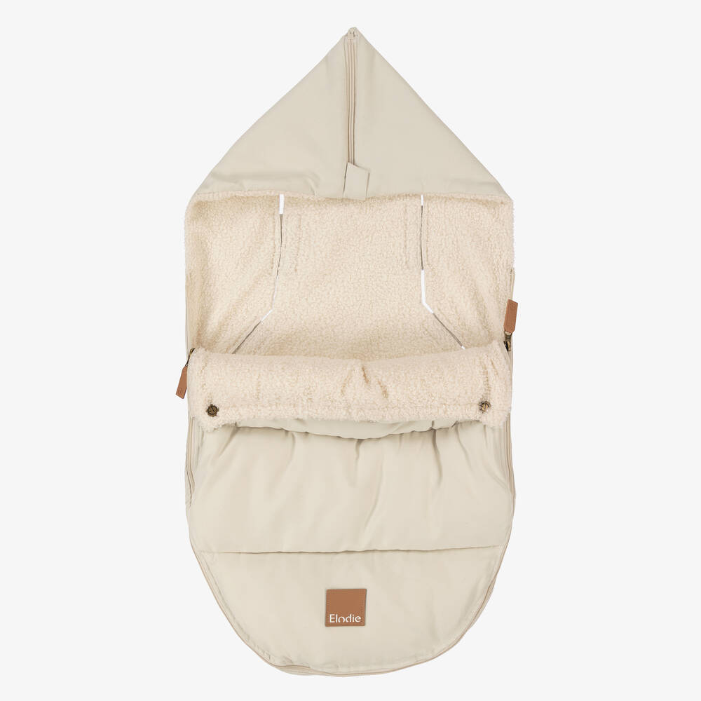 Elodie-Ivory Padded Car Seat Baby Nest (80cm) | Childrensalon Outlet
