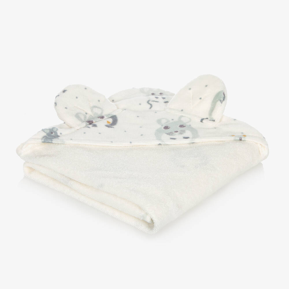 إلودي-منشفة هودي قطن لون عاجي للأطفال (80 سم) | Childrensalon Outlet