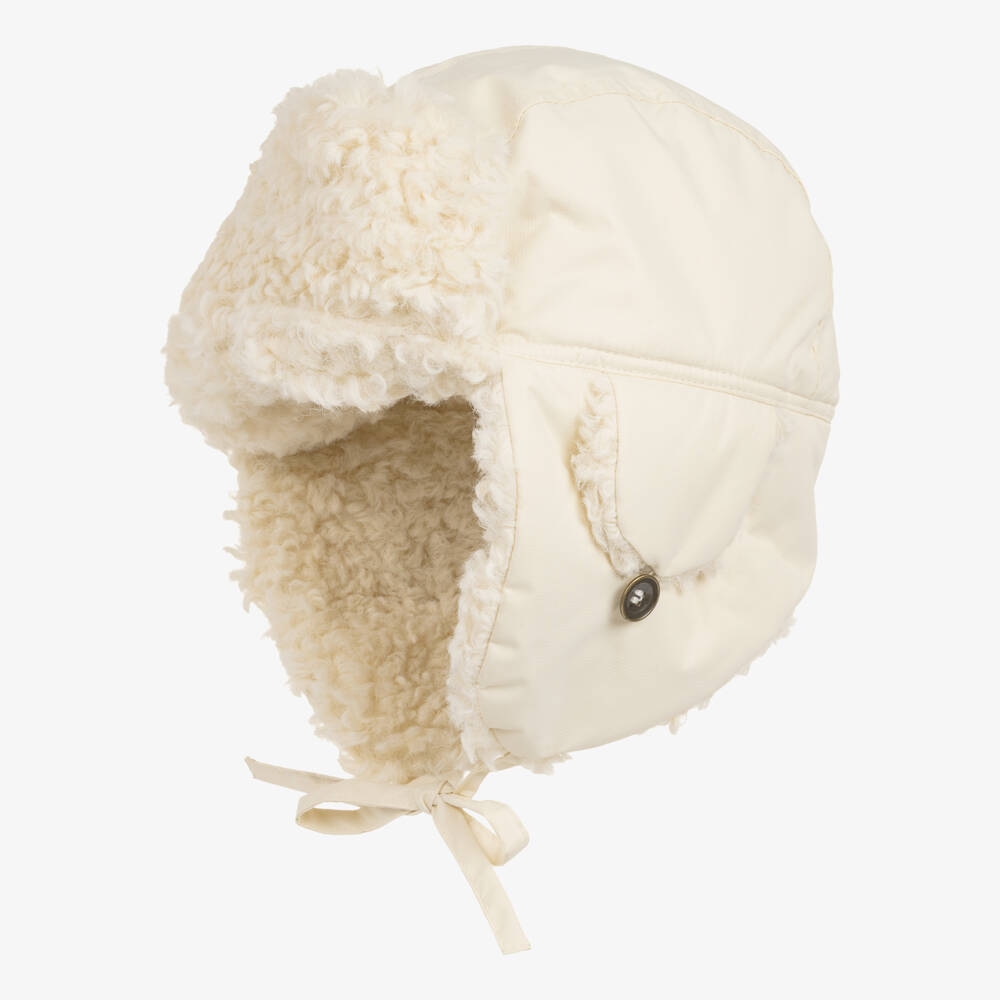 Elodie-Off-white Soft Sherpa Trapper Hat | Childrensalon Outlet