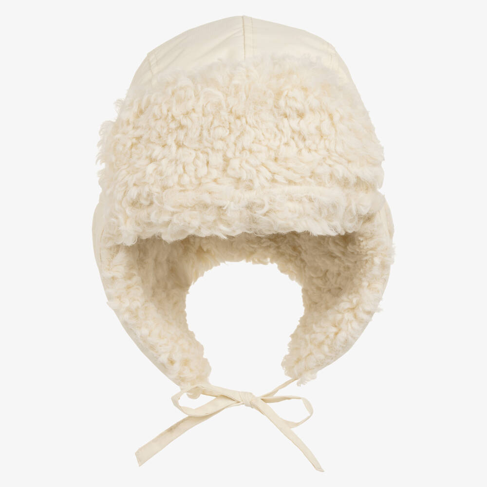 Elodie-Off-white Soft Sherpa Trapper Hat | Childrensalon Outlet