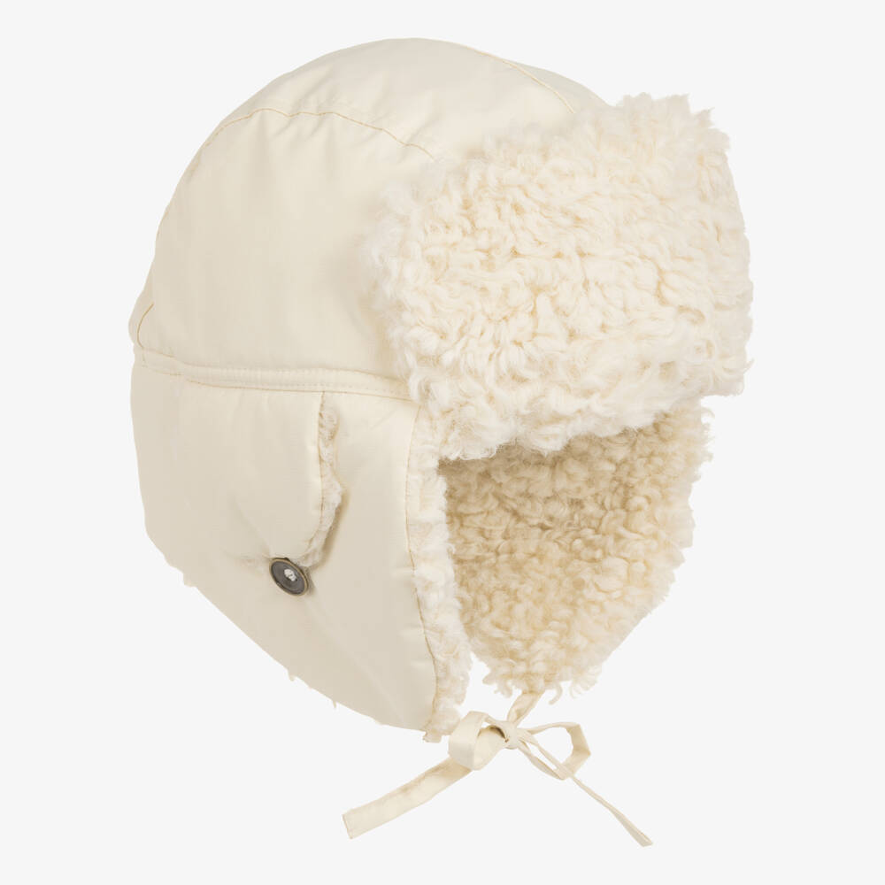 Elodie-Off-white Soft Sherpa Trapper Hat | Childrensalon Outlet