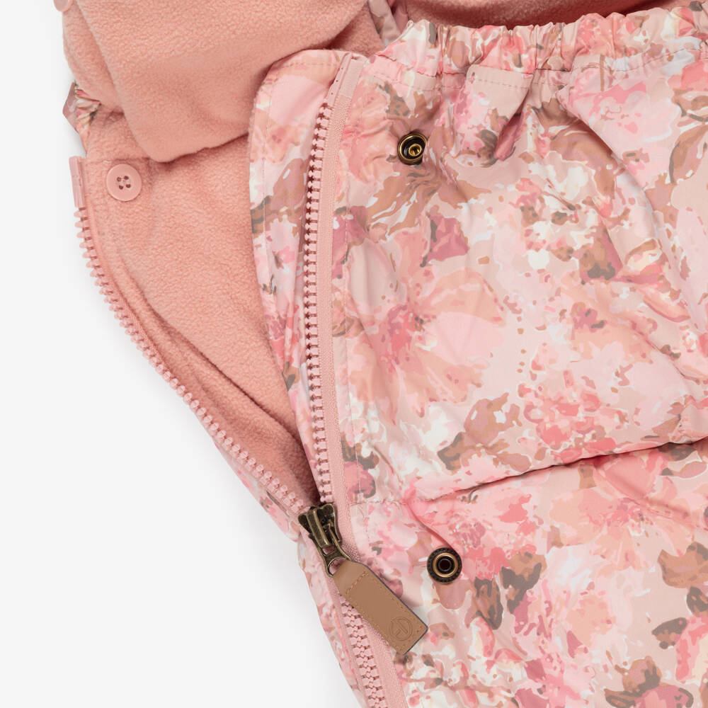 Elodie-Pink Rose Print Footmuff (95cm) | Childrensalon Outlet