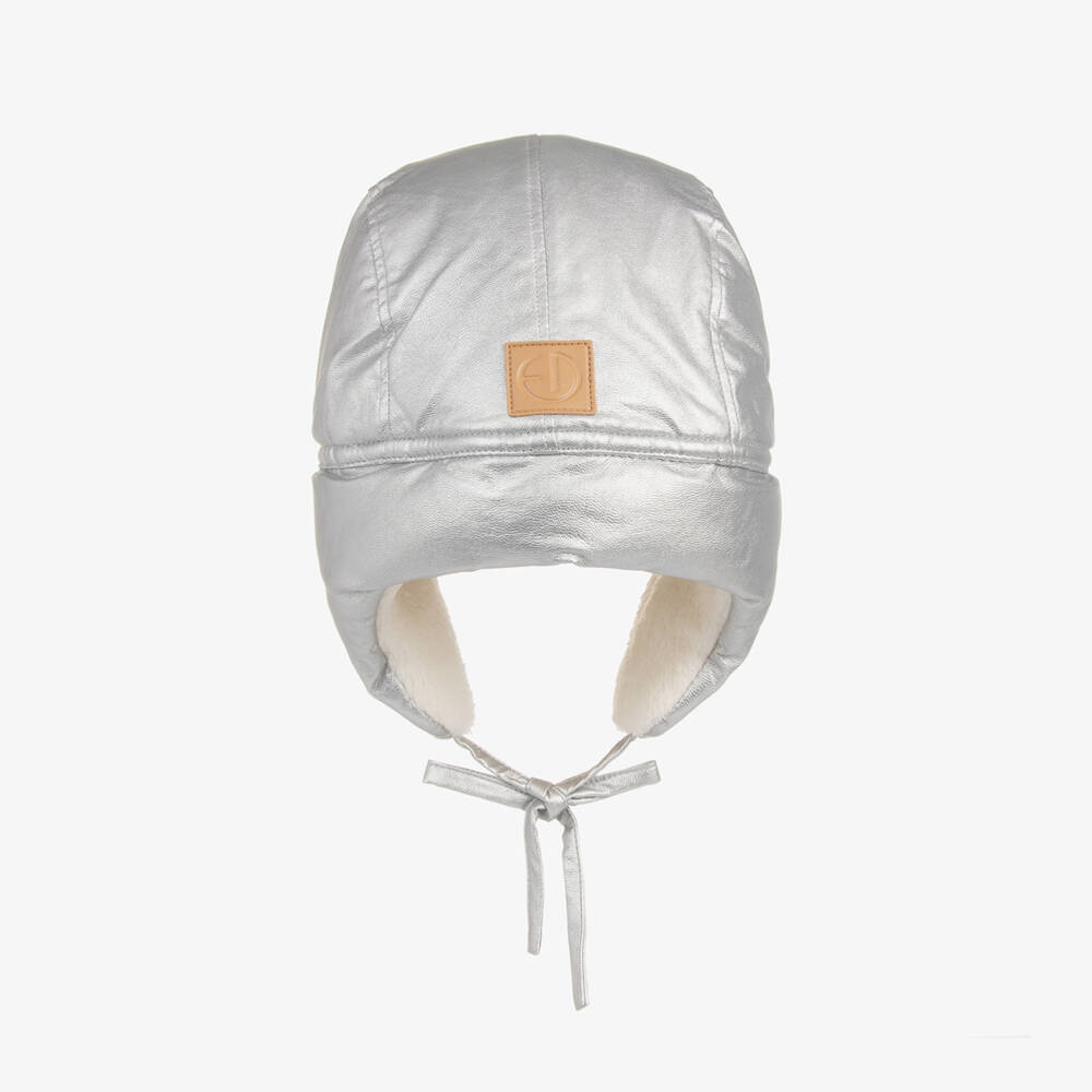 Elodie-Silver Metallic Trapper Cap | Childrensalon Outlet