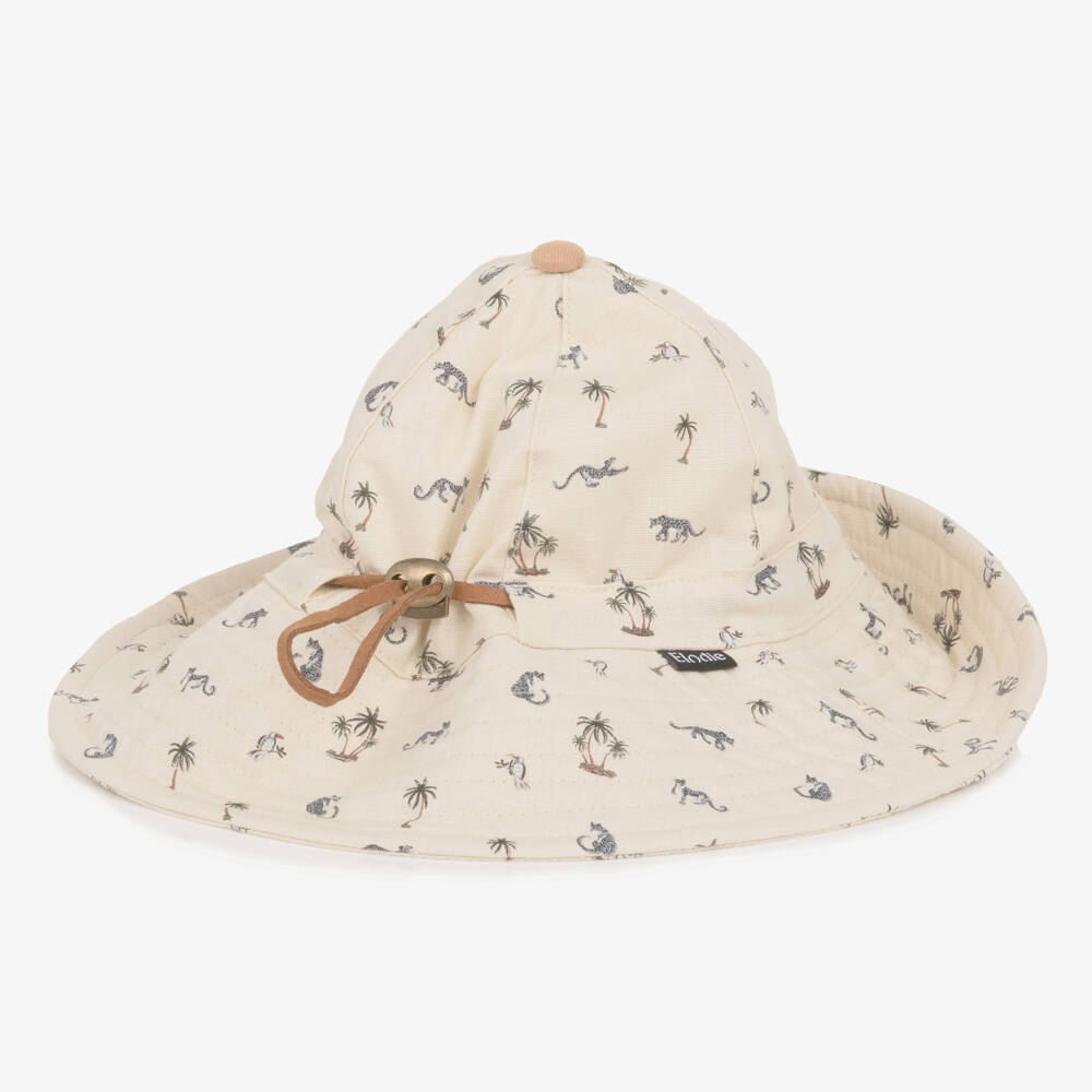 Elodie-White Patterned Summer Hat | Childrensalon Outlet