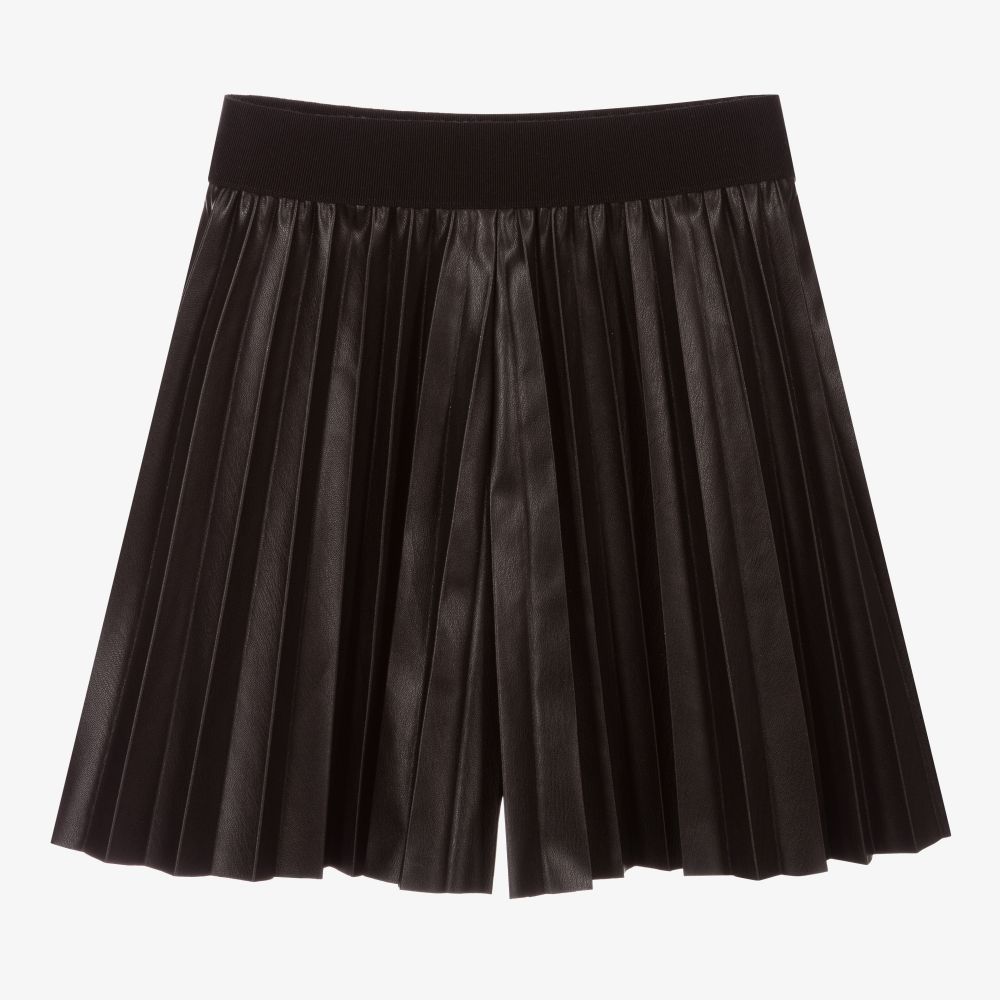 Elsy - Short noir en similicuir | Childrensalon