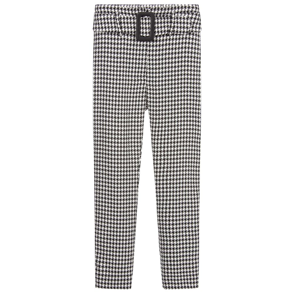 Elsy - Black Houndstooth Trousers | Childrensalon