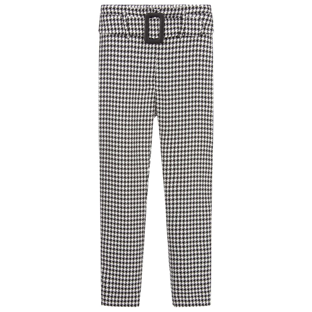 Elsy - Pantalon noir pied-de-poule | Childrensalon