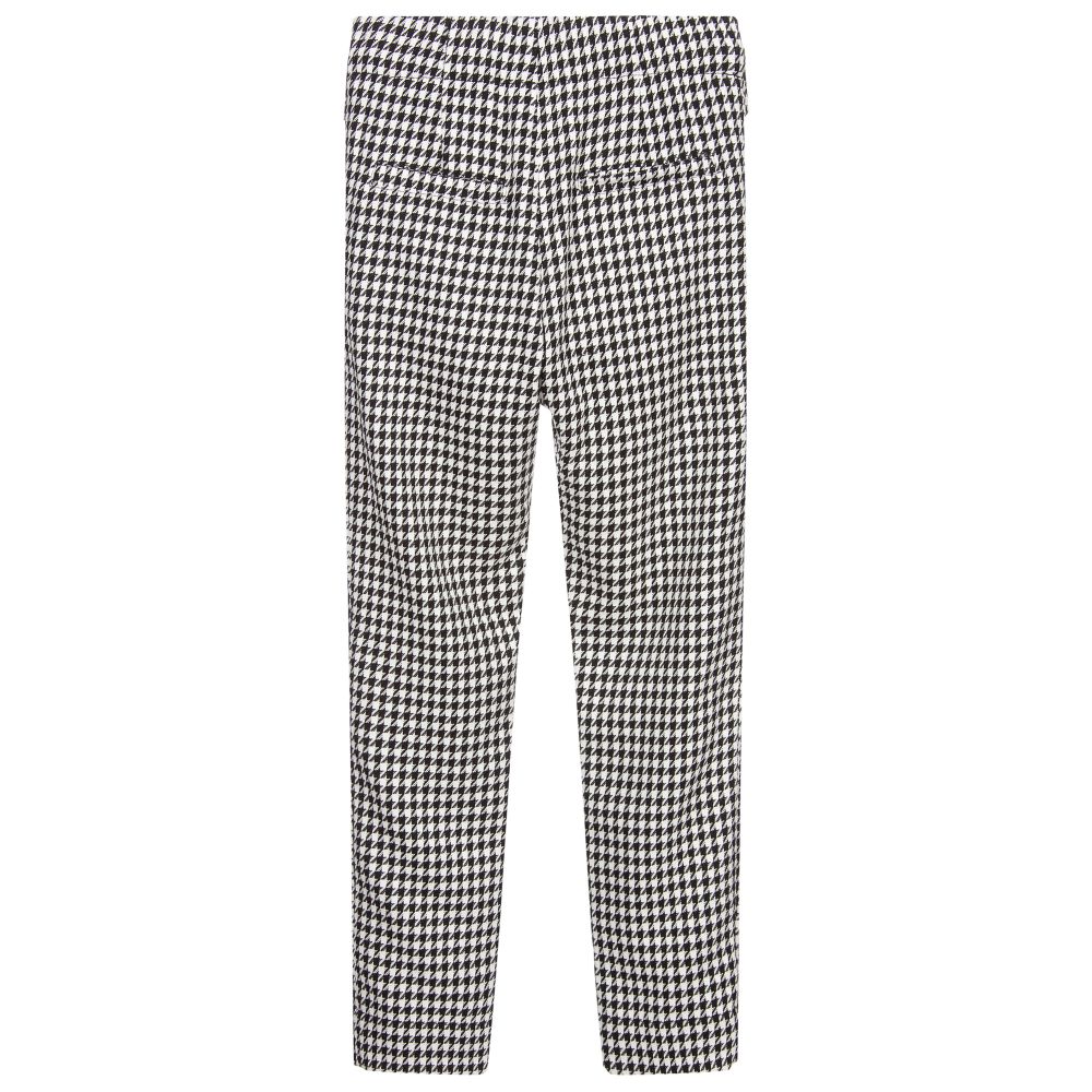 Elsy-Black Houndstooth Trousers | Childrensalon Outlet