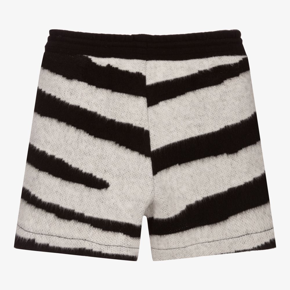 Elsy-Black & Ivory Knitted Shorts | Childrensalon Outlet