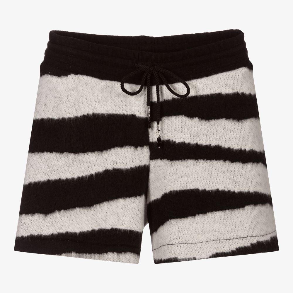 Elsy - Strickshorts in Schwarz und Elfenbein | Childrensalon