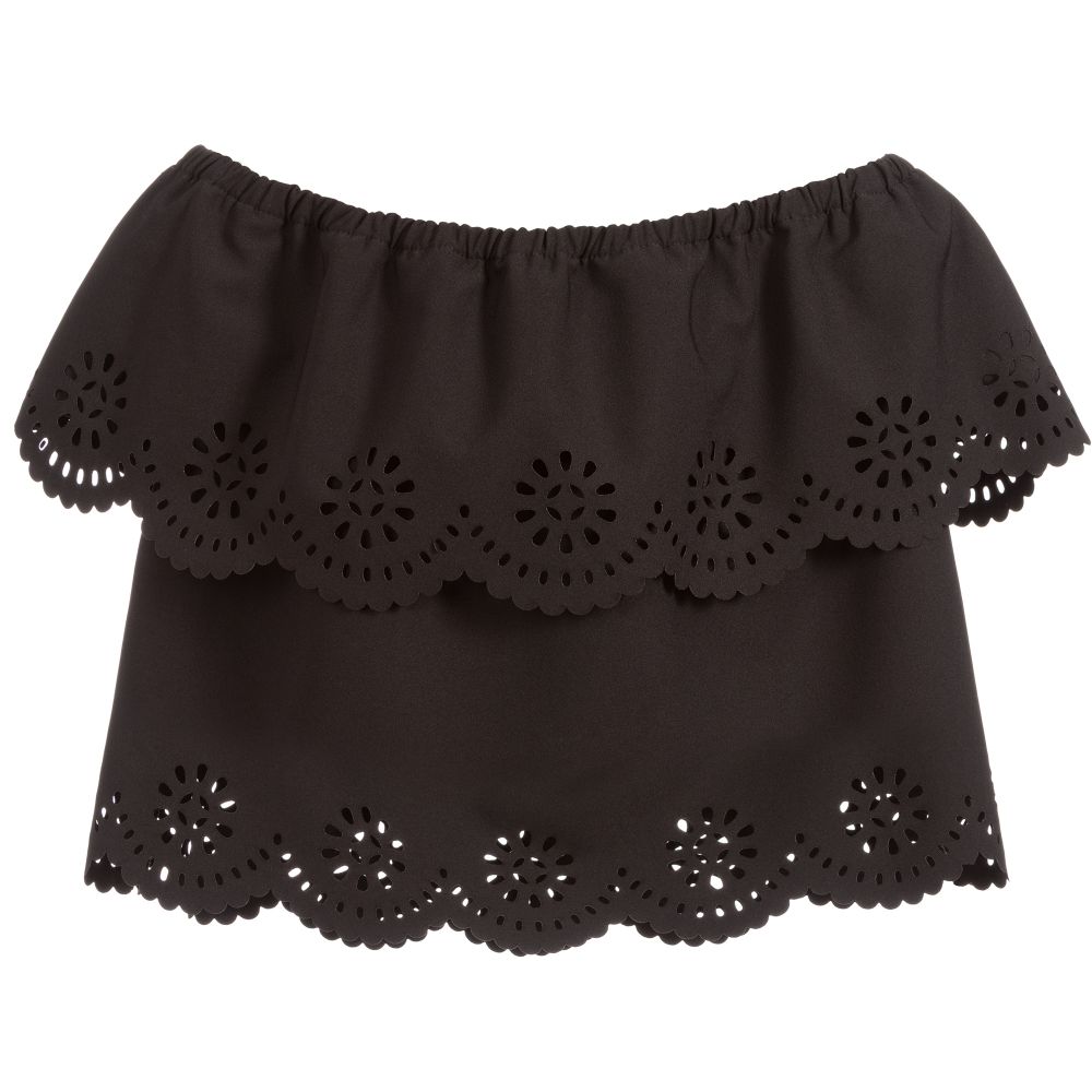 Elsy-Black Off-The-Shoulder Blouse | Childrensalon Outlet