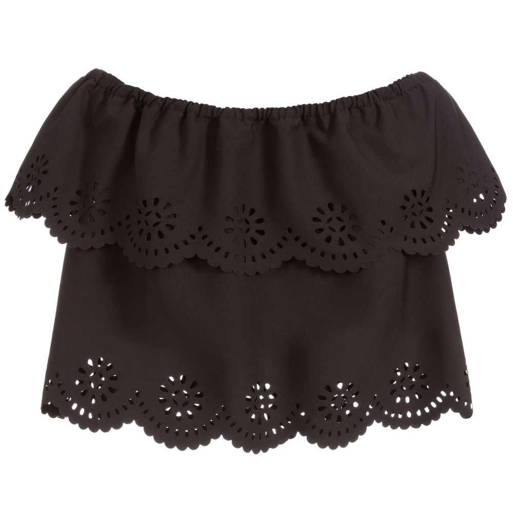 Elsy-Black Off-The-Shoulder Blouse | Childrensalon Outlet