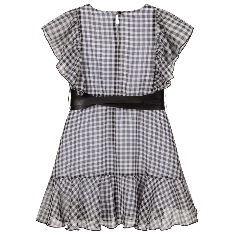 Elsy-Черно-белое платье в клетку | Childrensalon Outlet