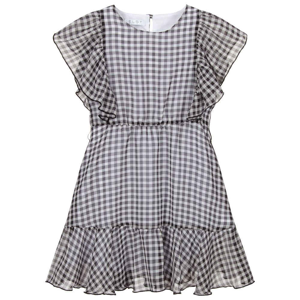 Elsy Black White Check Dress Childrensalon Outlet