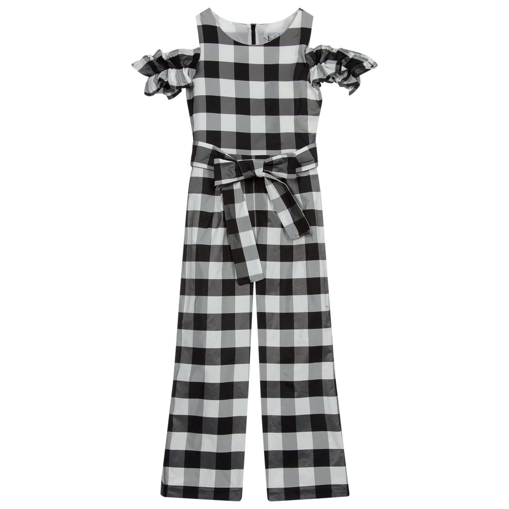 Black and white jumpsuit girls shop