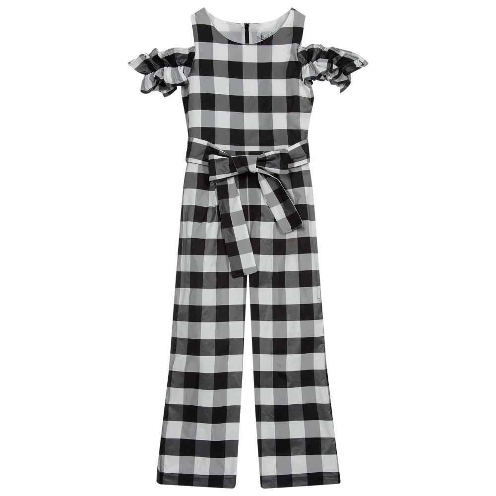 Elsy - Schwarz-weiß karierter Jumpsuit | Childrensalon