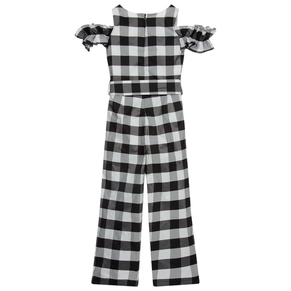 Elsy-Черно-белый комбинезон в клетку | Childrensalon Outlet