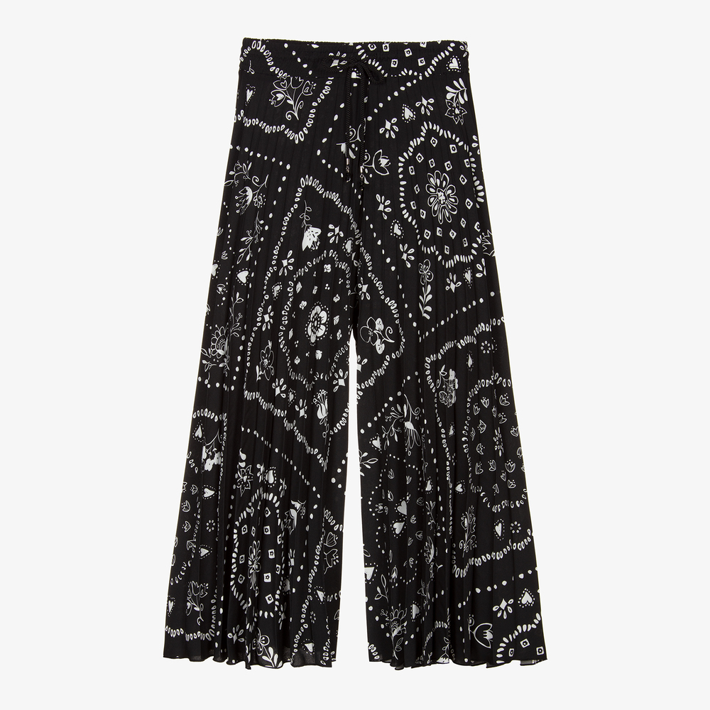 Elsy - Black & White Palazzo Trousers | Childrensalon