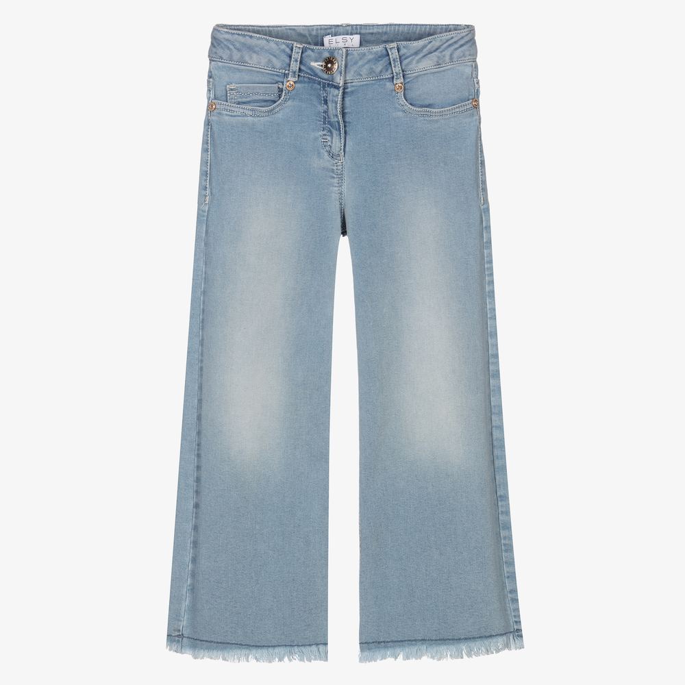 Elsy - Blaue Jeans mit weitem Bein | Childrensalon