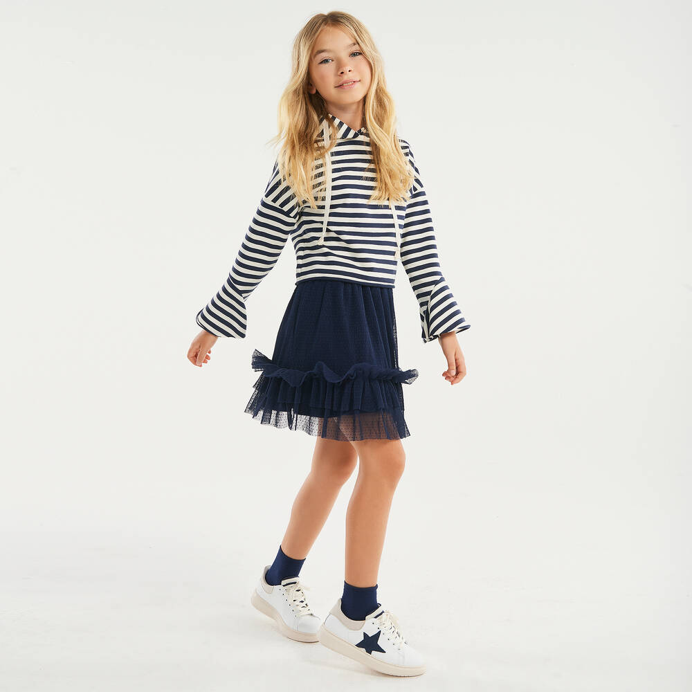 Elsy-Синяя юбка из тюля с оборками | Childrensalon Outlet