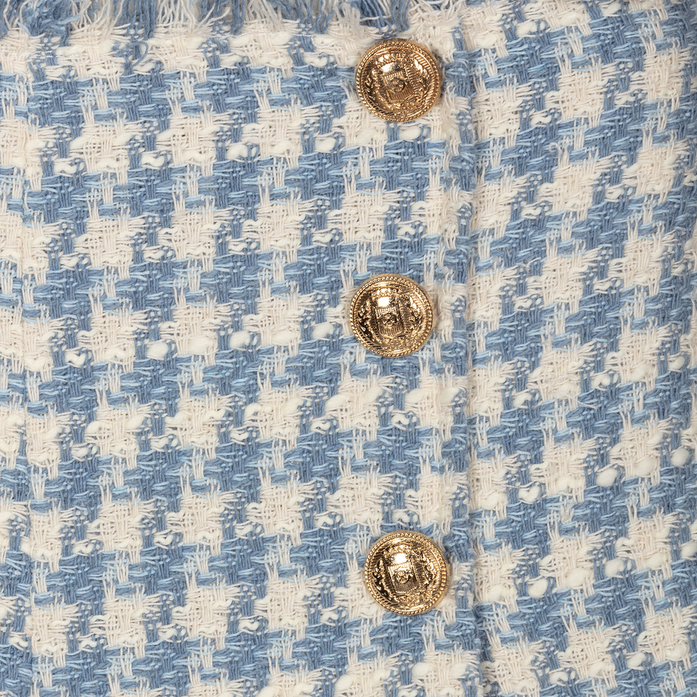 Elsy-Кремово-голубые шорты из твида | Childrensalon Outlet