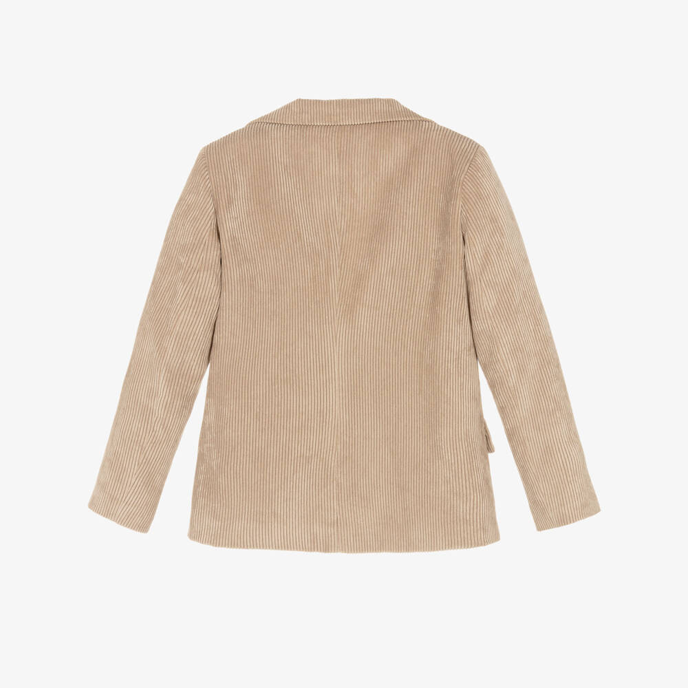Elsy-Girls Beige Corduroy Blazer | Childrensalon Outlet