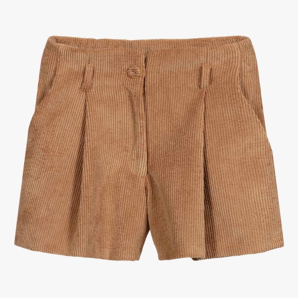 Elsy-Girls Beige Corduroy Shorts | Childrensalon Outlet