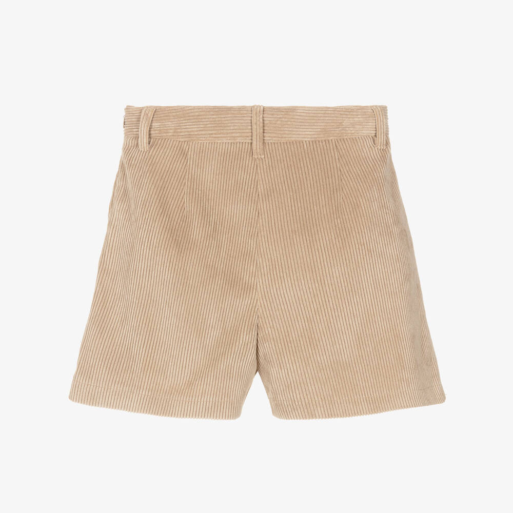 Elsy-Girls Beige Corduroy Shorts | Childrensalon Outlet