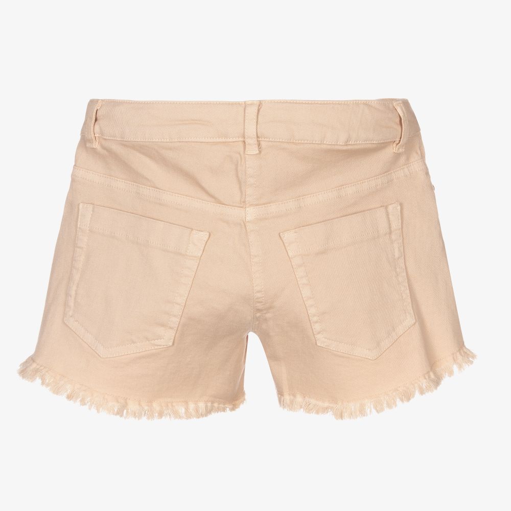 Elsy-Girls Beige Cotton Shorts | Childrensalon Outlet