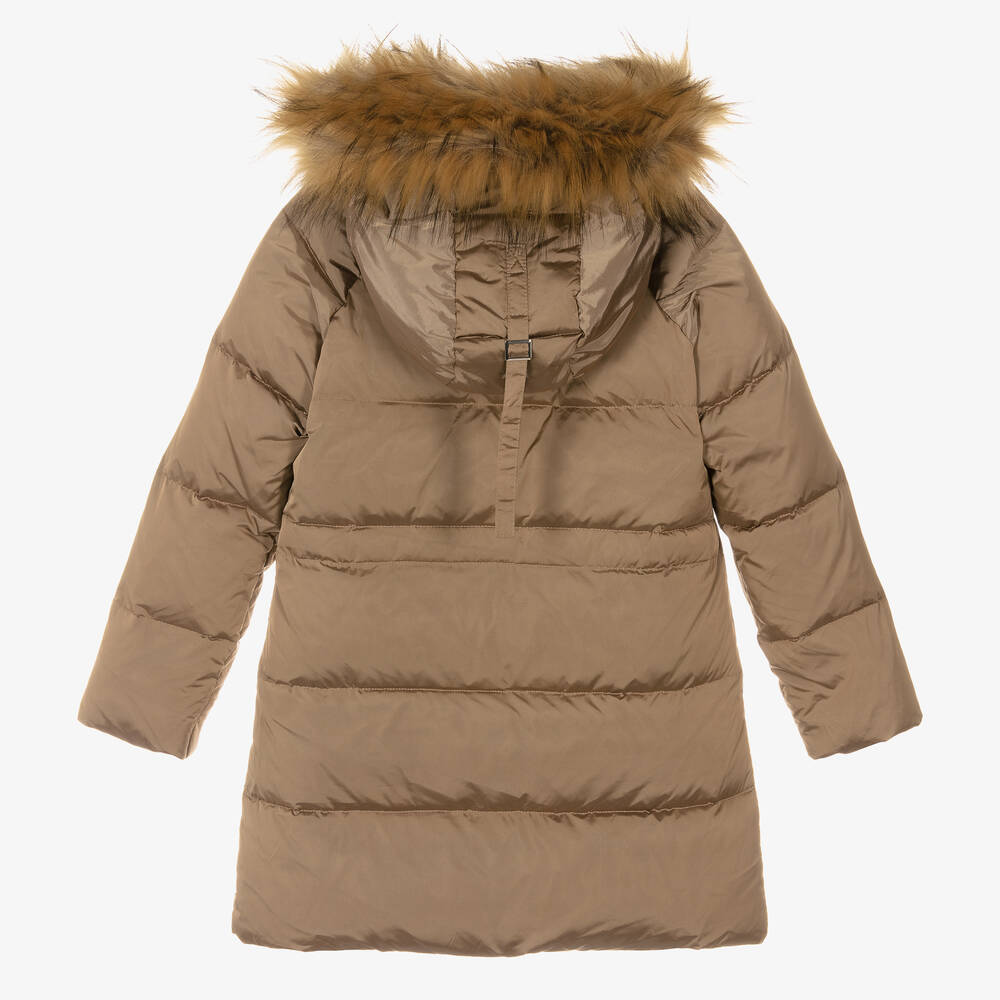 Elsy Doudoune beige en duvet Fille Childrensalon Outlet