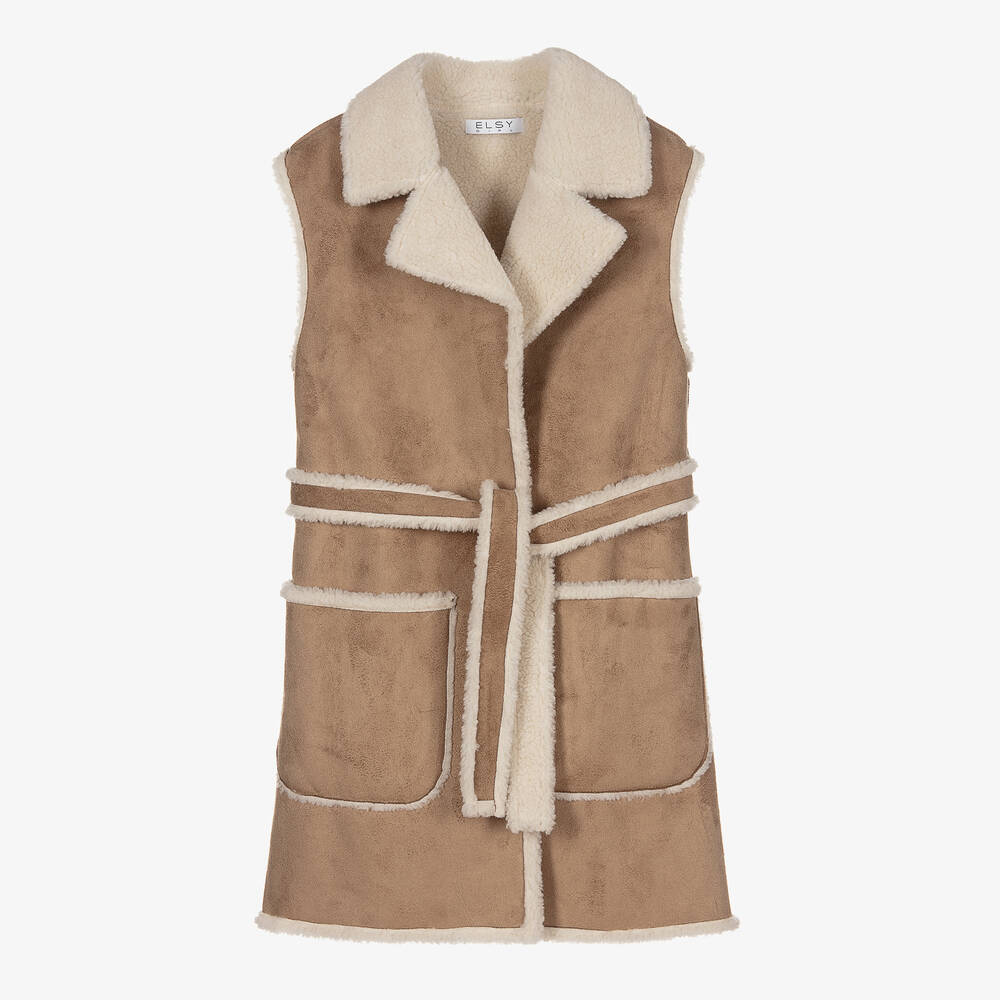 Elsy - Veste sans manches beige Fille | Childrensalon