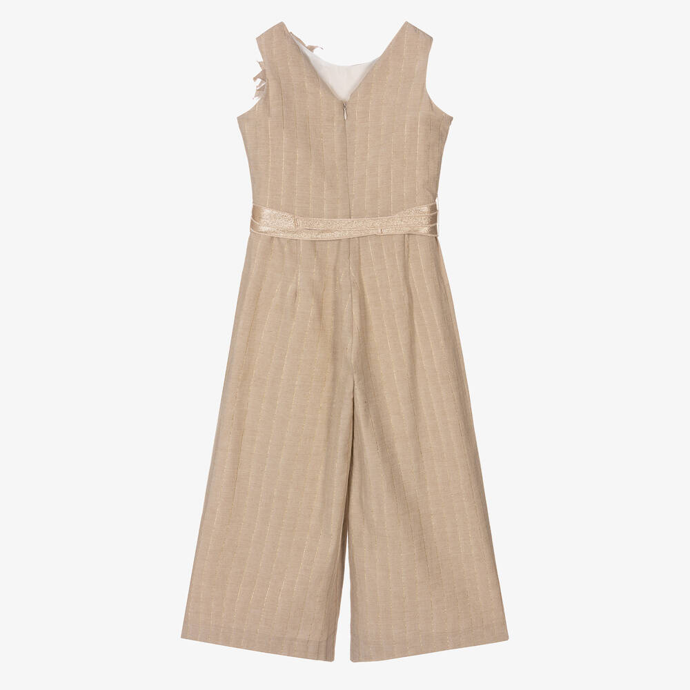 Girls gold jumpsuit clearance