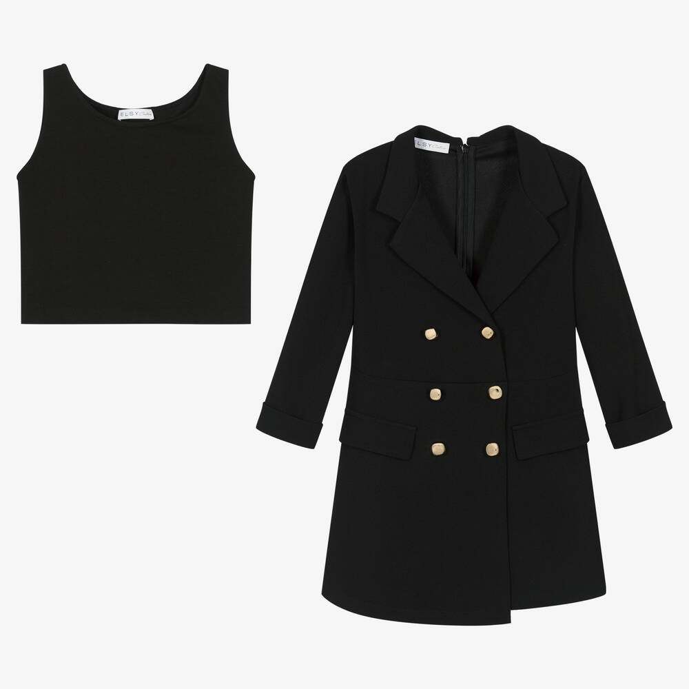 Elsy-Черный комплект 2-в-1 для девочек | Childrensalon Outlet