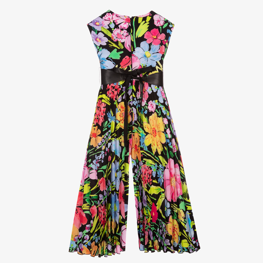 Elsy-Черный комбинезон в цветочек для девочек | Childrensalon Outlet