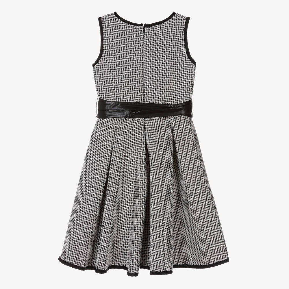 couture by Elsy-فستان فيسكوز لون أسود ورمادي | Childrensalon Outlet