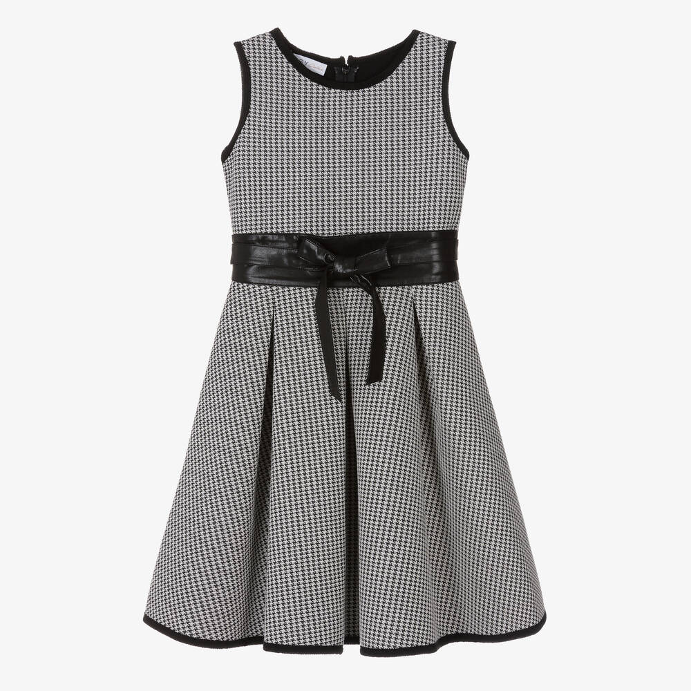 couture by Elsy-فستان فيسكوز لون أسود ورمادي | Childrensalon Outlet