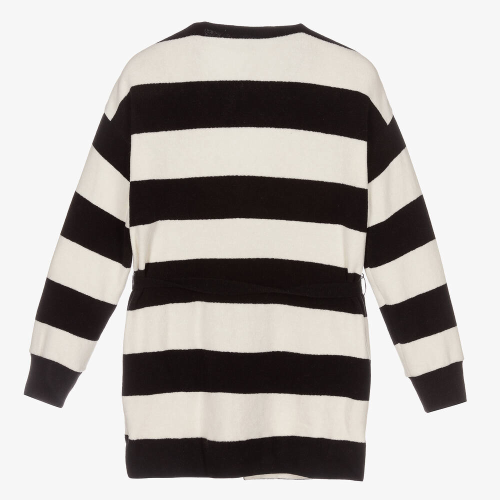 Elsy-Girls Black & Ivory Cardigan | Childrensalon Outlet