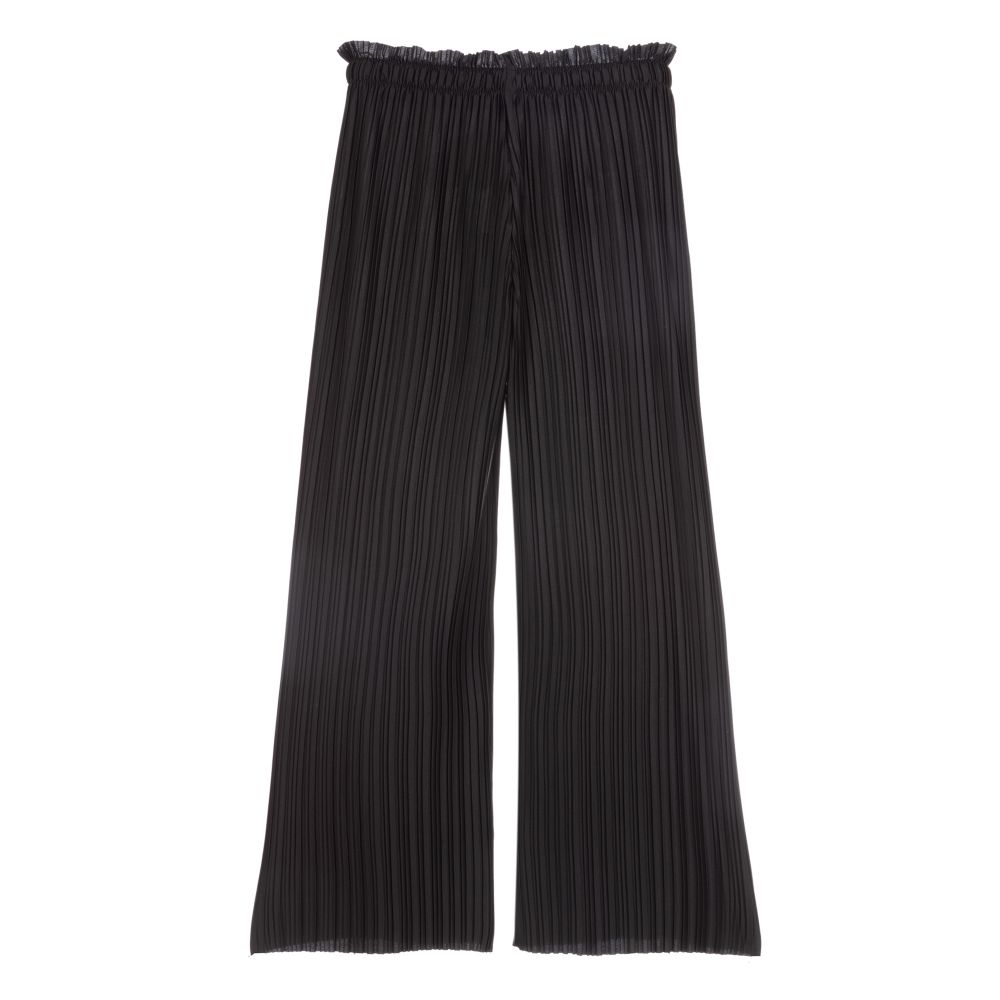 Elsy Girls Black Pleated Trousers