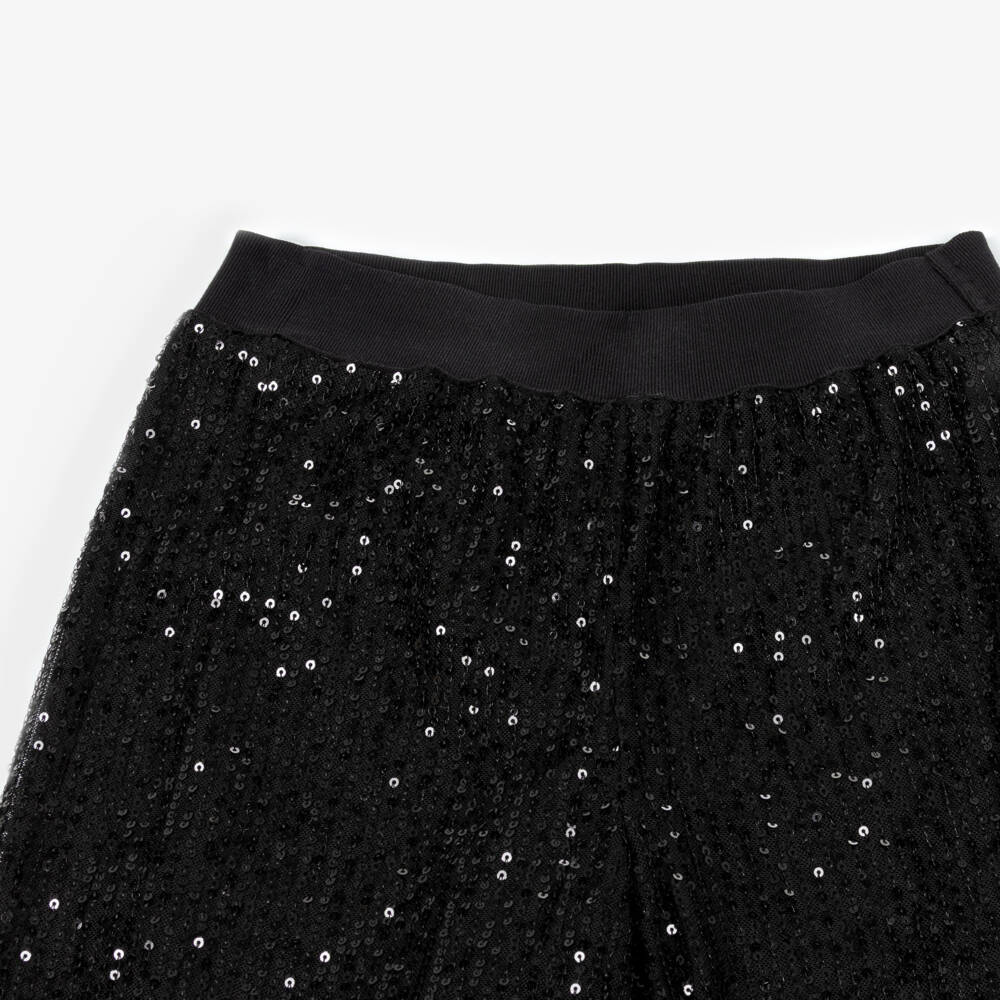 Elsy-Girls Black Sequin Trousers | Childrensalon Outlet